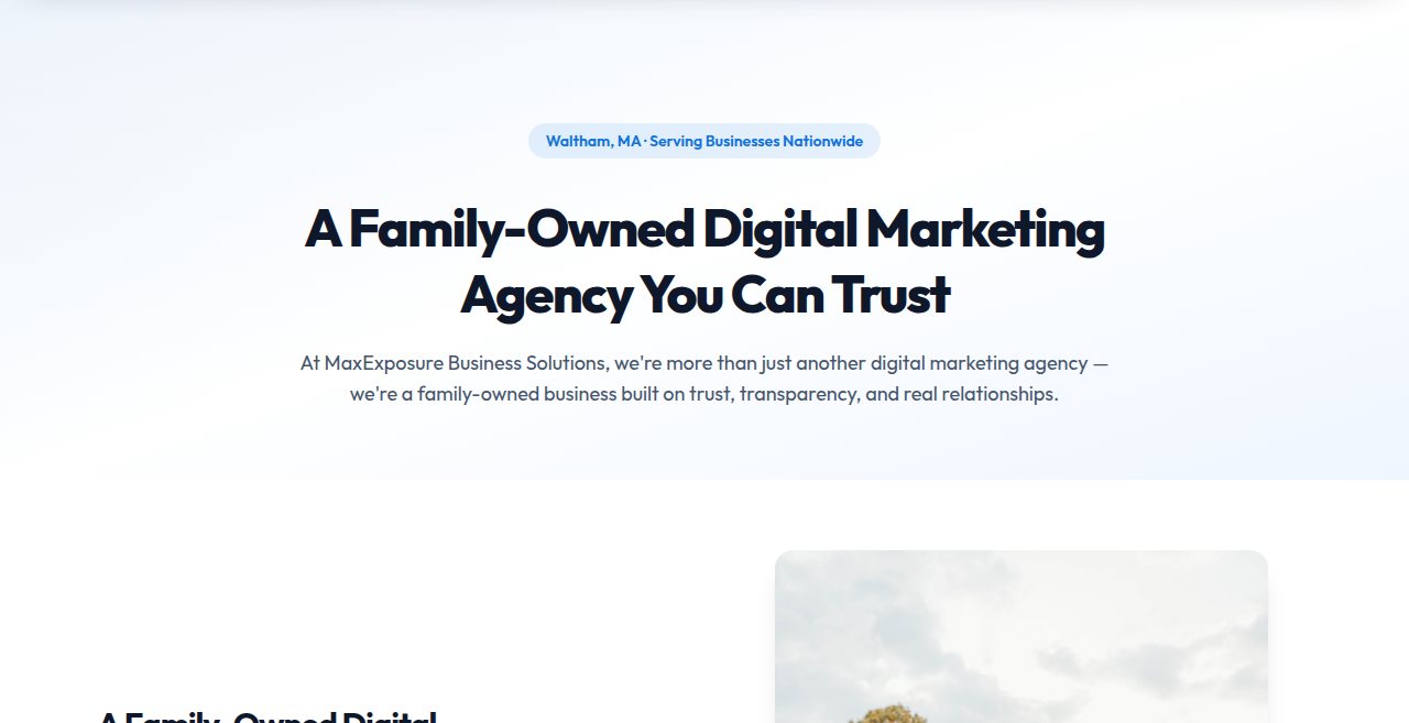 Website example of about content
