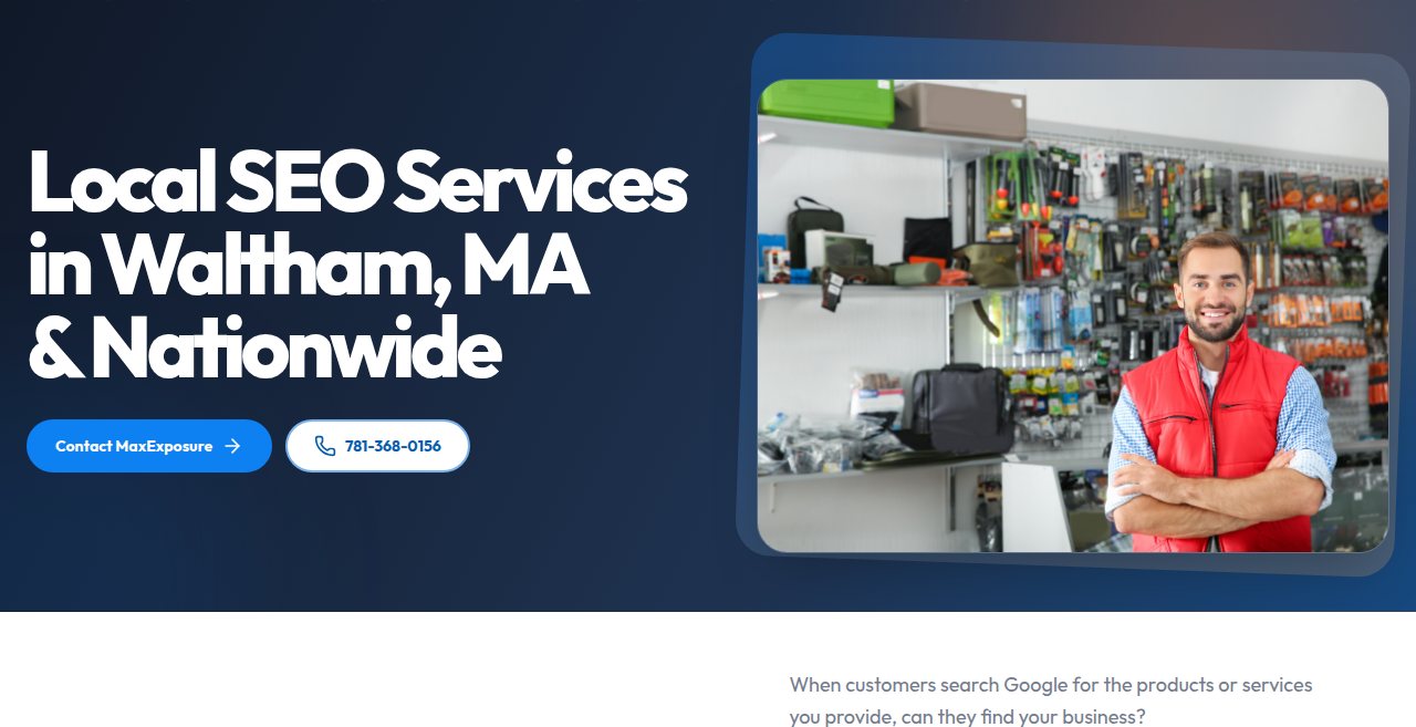 Website example of individual service pages