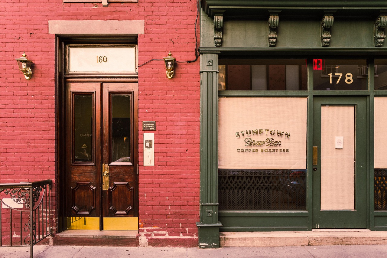 Main Street storefronts in a small American downtown