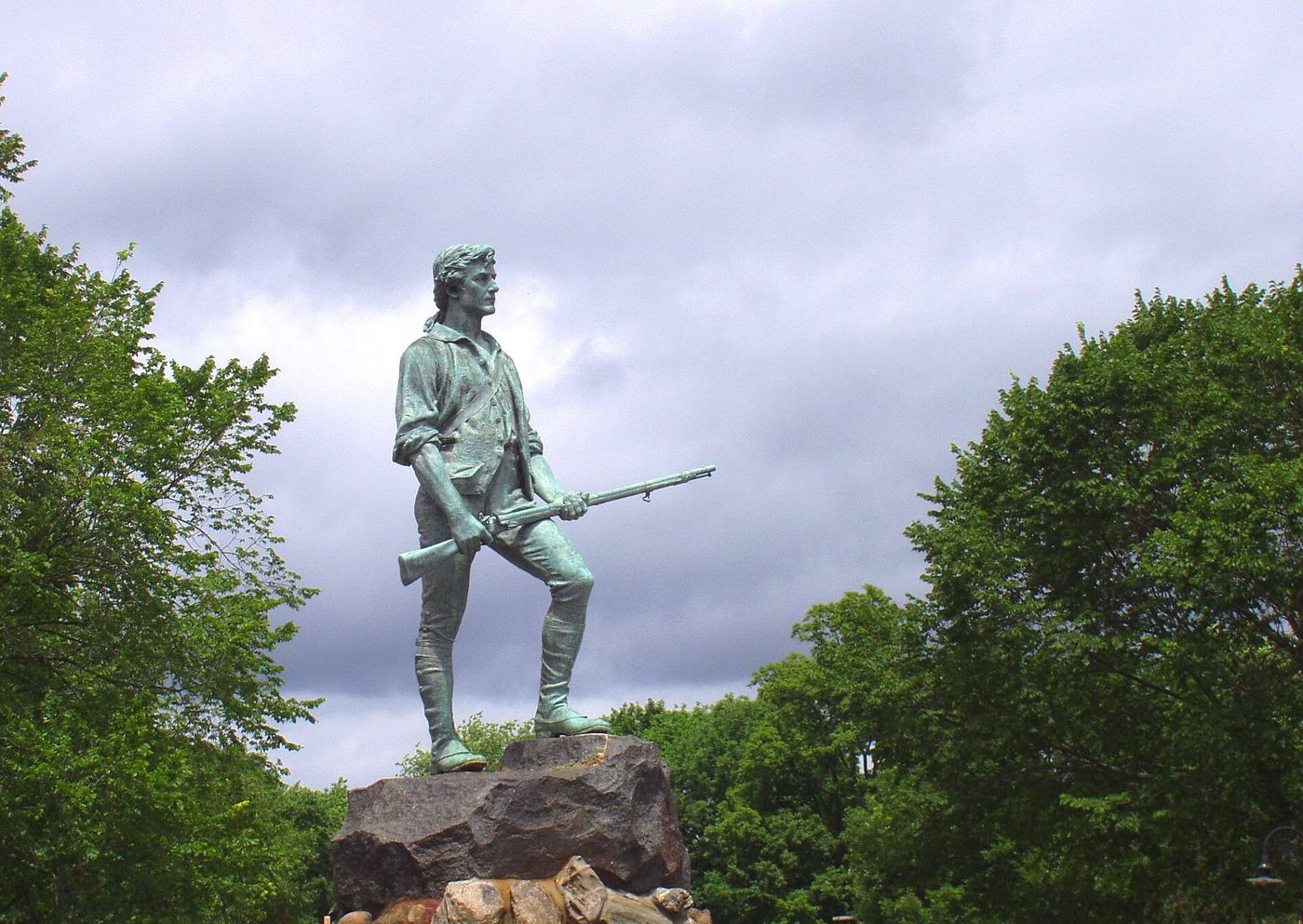 The Minuteman statue on Lexington Battle Green, Massachusetts