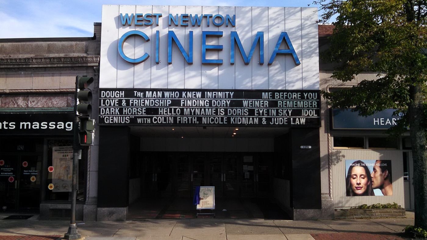 West Newton Cinema in West Newton village, Massachusetts